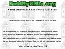 Tablet Screenshot of cutmybills.org